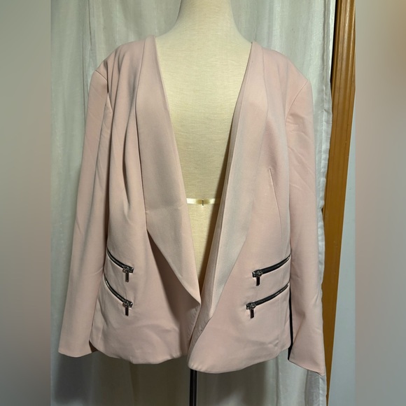 Nine West Blush Pink Blazer with Zipper Details - Picture 5 of 5